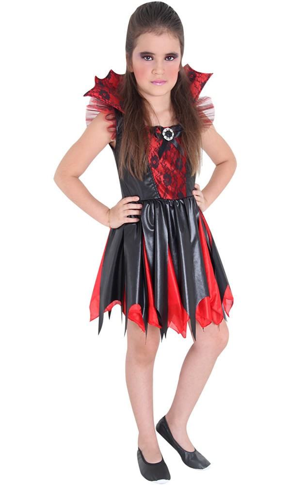 Fantasia de Vampira infantil feminina