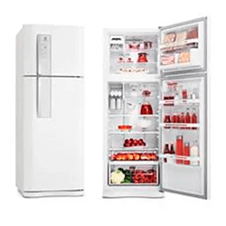 Geladeira Electrolux - Geladeira Electrolux DF52 Geladeira Electrolux Branca Aberta