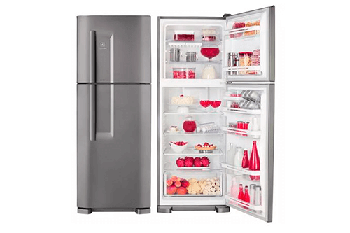 Geladeira Electrolux - Principais modelos Geladeira Electrolux Inox Aberta