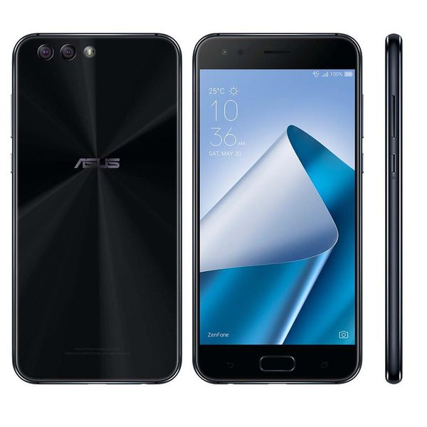 Smartphone asus zenfone 4 ze554kl preto com 64gb, tela 5. 5, dual chip, câmera traseira dupla, 4g.