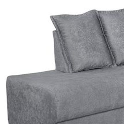 Sofá de canto american comfort karina em suede 5 lugares cinza ... Imagens de sofa l cinza