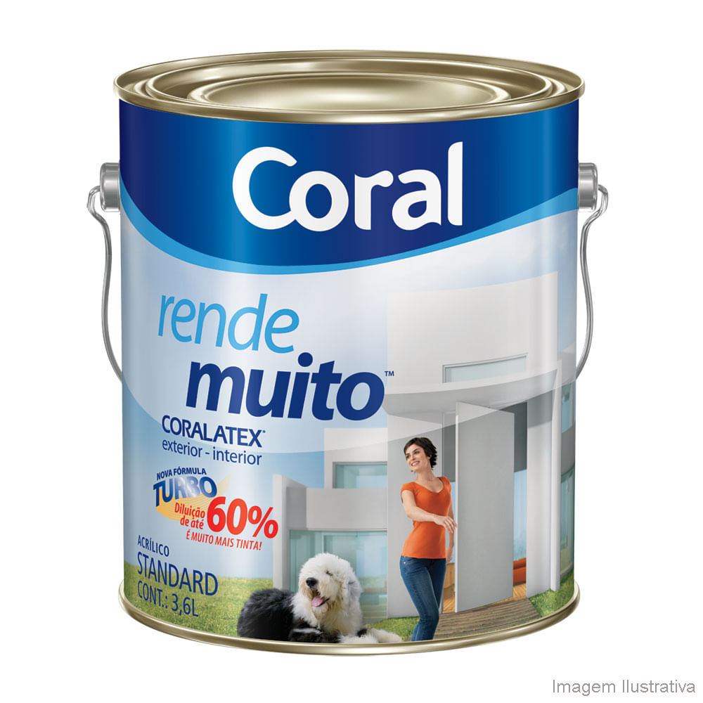 Tinta Látex Rende Muito acrílica 3,6 litros azul sereno Coral Comprar no ShopFácil uma Coral Azul Tinta ~ Tinta Látex Rende Muito acrílica 3,6 litros azul sereno Coral Comprar no ShopFácil uma