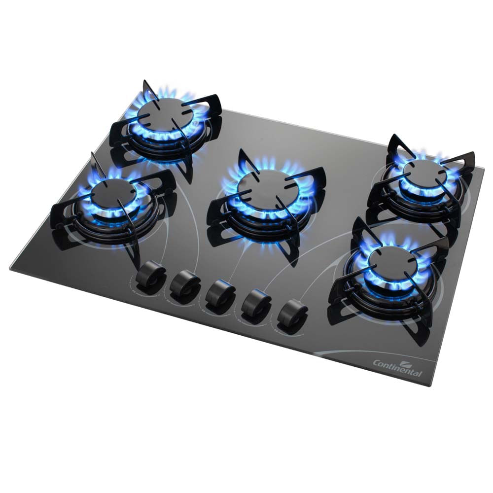 ... Cooktop-a-Gas-5-Bocas-Continental-CTGCT070E5B0GL-Preto- ...