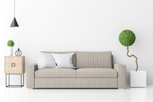 Sofá - Sofás em promoção Sofá Branco na Sala