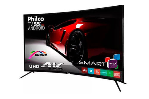 TV 55 Polegadas - Preço Baixo é no ShopFácil! TV 55 Polegadas Curva Philco