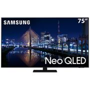 Smart TV 75\" Neo QLED 4K Samsung 75QN85A, Mini Led, Painel 120hz, Processador IA, Som em Movimento, Tela sem limites, Design slim.