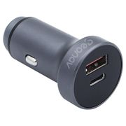Carregador Veicular Carga Rápida Entrada USB-A e - USB-C Geonav SuperPower Duo