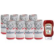 Cerveja Budweiser American Lager 8 Unidades - Lata 269ml + Ketchup Tradicional Heinz 397g