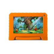 Tablet Multilaser Kid Pad com Controle Parental 32GB  + Tela 7 pol + Case + Wi-fi + Android 11 (Go edition) + Processador Quad Core - Laranja - NB380 NB380