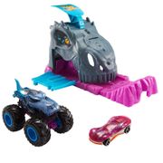 Pista Mattel Hot Wheels Monstertrucks Lançador Mega-Wrex