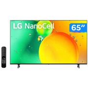 Smart TV 65" 4K NanoCell LG 65NANO75 Processador - AI Wi-Fi Bluetooth HDR Alexa Google Assistente 65"