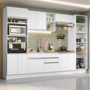 Armário de Cozinha Completa 330cm Branco Glamy Madesa 03 Cor:Branco
