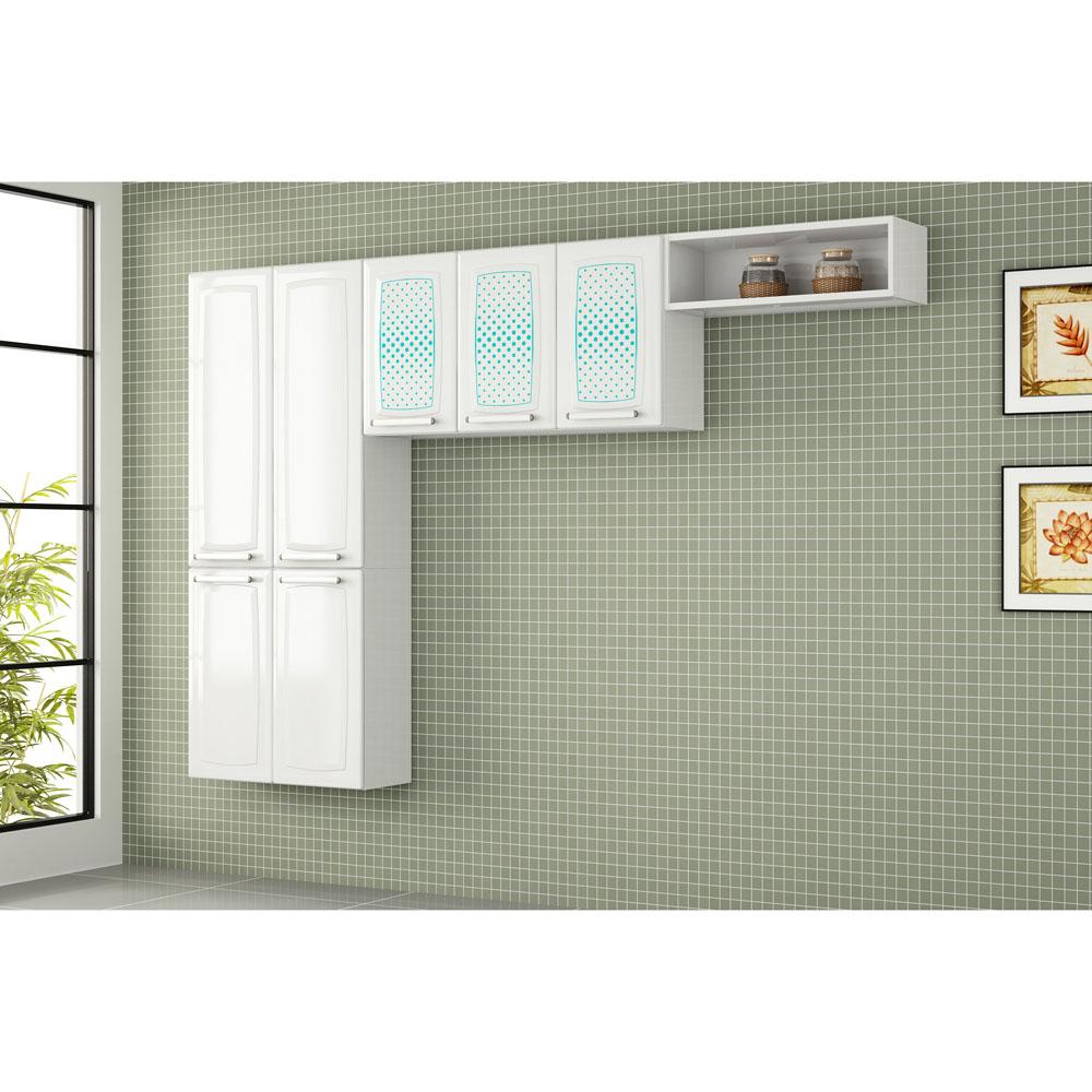 Cozinha Compacta Itatiaia Nina 3 Pe As Com 7 Portas Branco Verde Cozinha Compacta Itatiaia Nina 3 Pe As Com 7 Portas Branco Verde