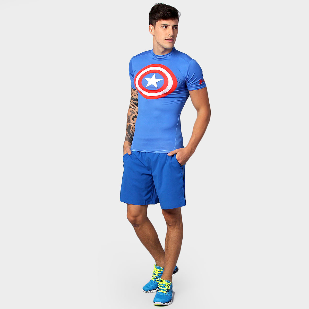 camisa de compressão under armour heroes