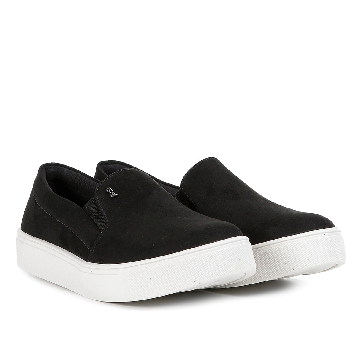 slip on santa lolla preto camurça