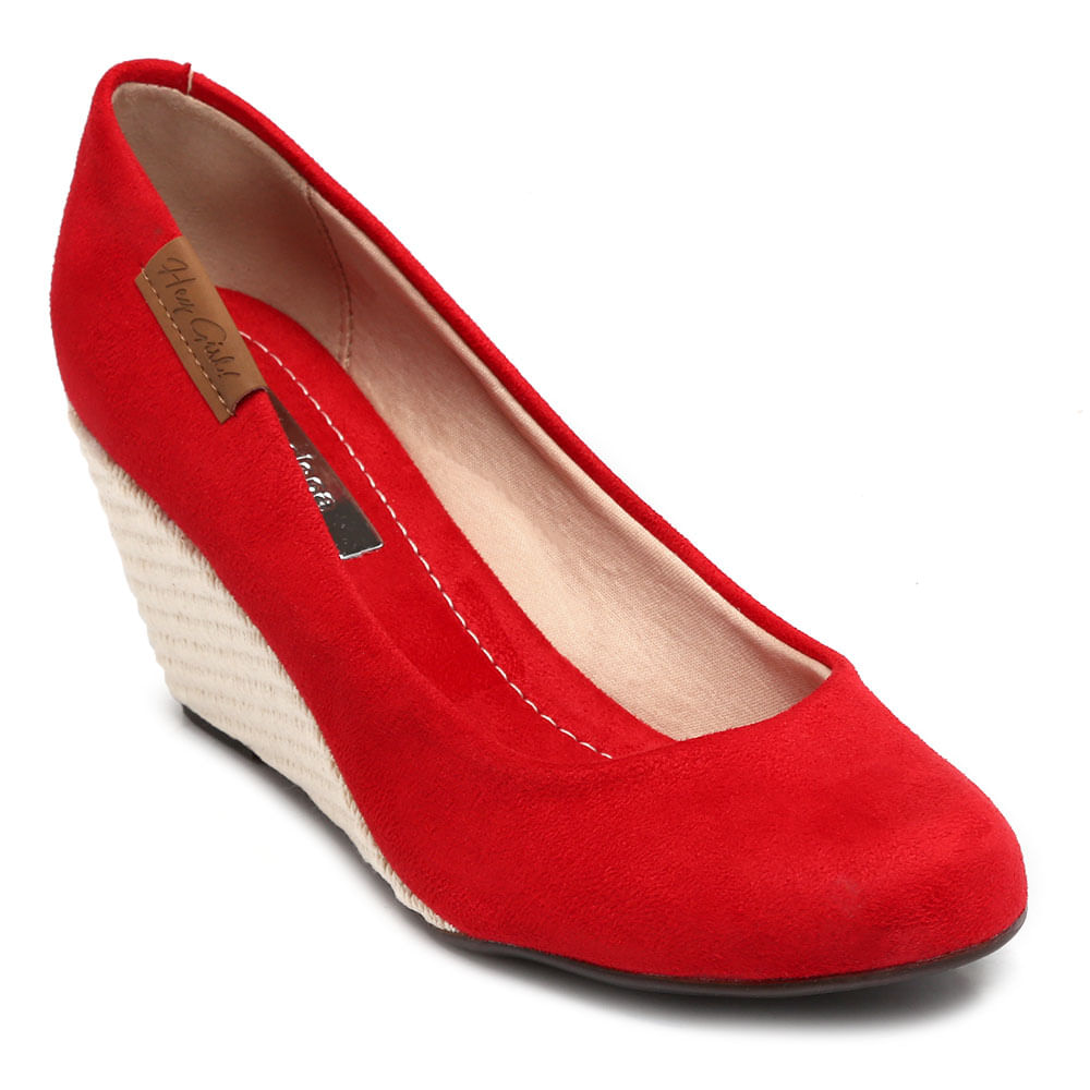 sapato moleca vermelho