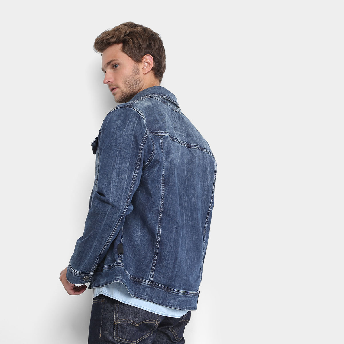 jaqueta jeans masculina ellus