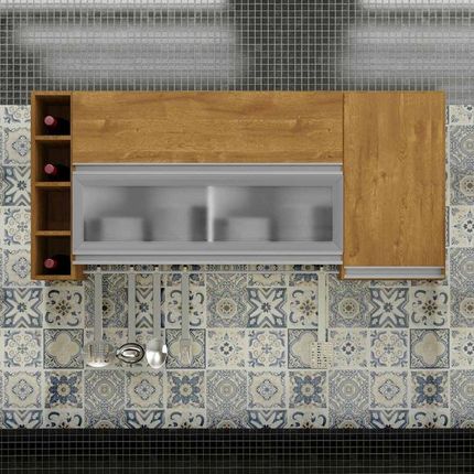 Armário Aéreo Ébano Caramelo - CHF Móveis Menor preço em Armário Aéreo Ébano Caramelo - CHF Móveis