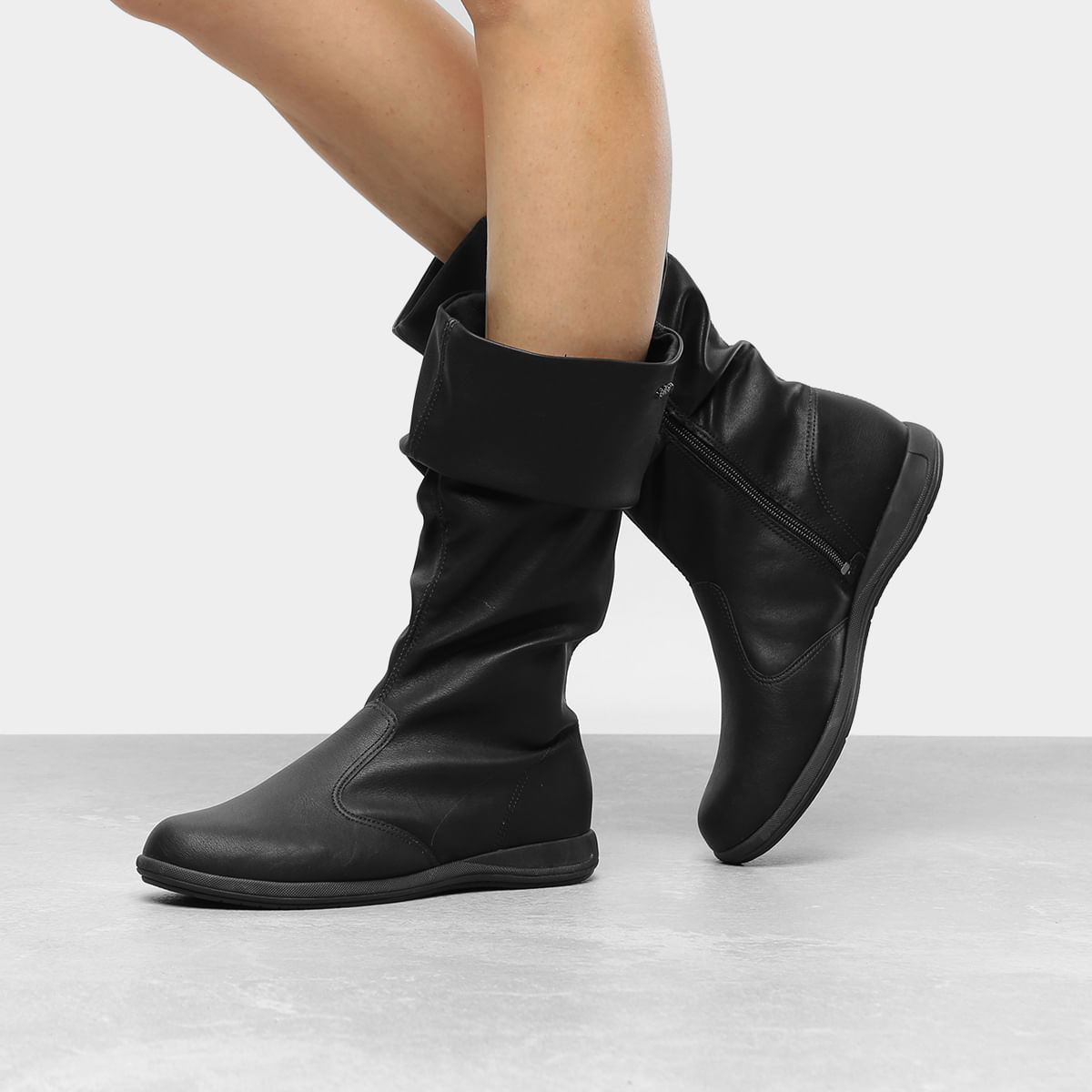 bota cano enrugado