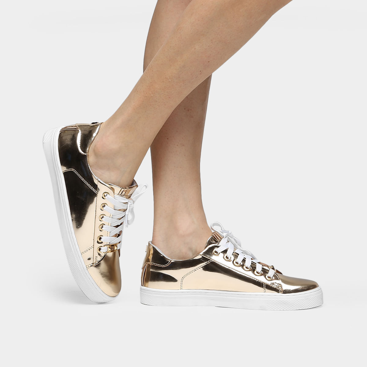 tenis santa lolla dourado