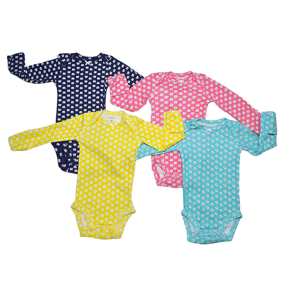 Conjunto Body Manga Longa Feminino 4 Pecas Floral Carter S