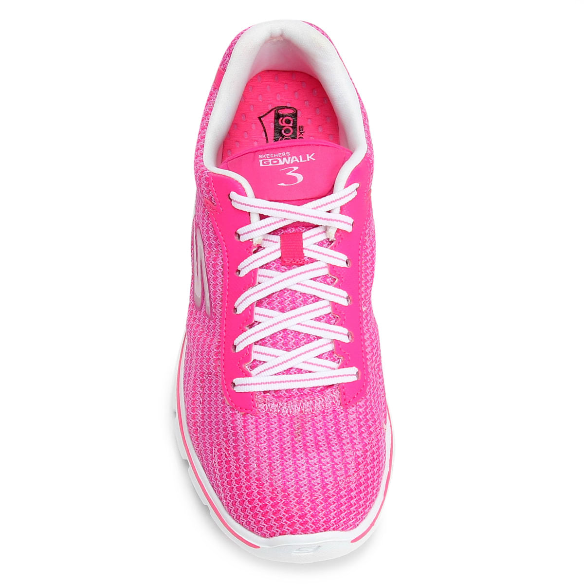 tênis skechers go walk 3 fitknit feminino