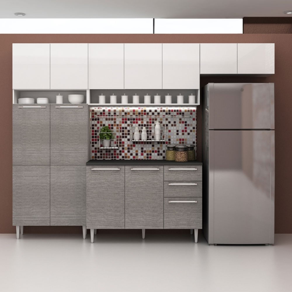 Kit Cozinha Compacta Elegance 4 Pe As Branco Madesa Comprar No Kit Cozinha Compacta Elegance 4 Pe As Branco Madesa Comprar No