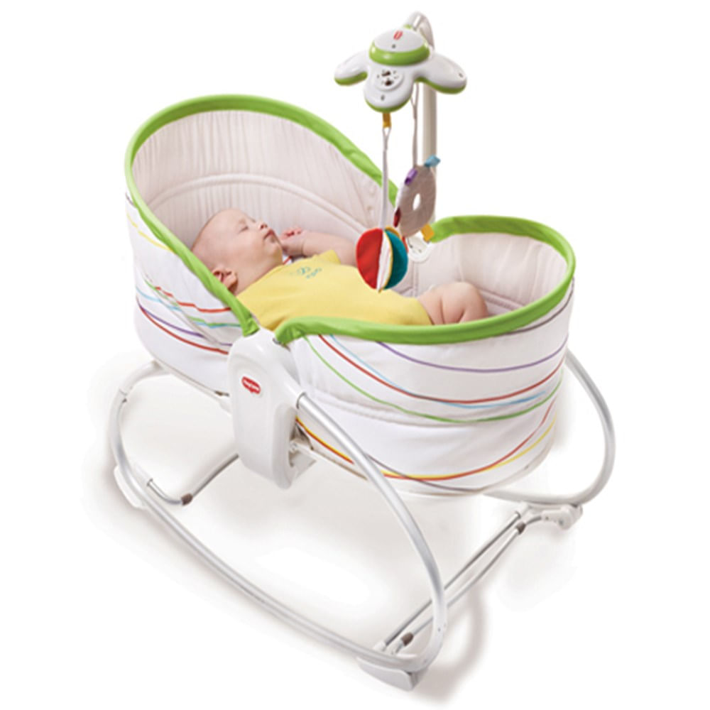 Cadeirinha de descanso tiny love 3 em 1 rocker napper Cadeira De Balanco 3 Em 1 Rocker Napper Branco E Verde Tiny Love Compre No Shopfacil Com