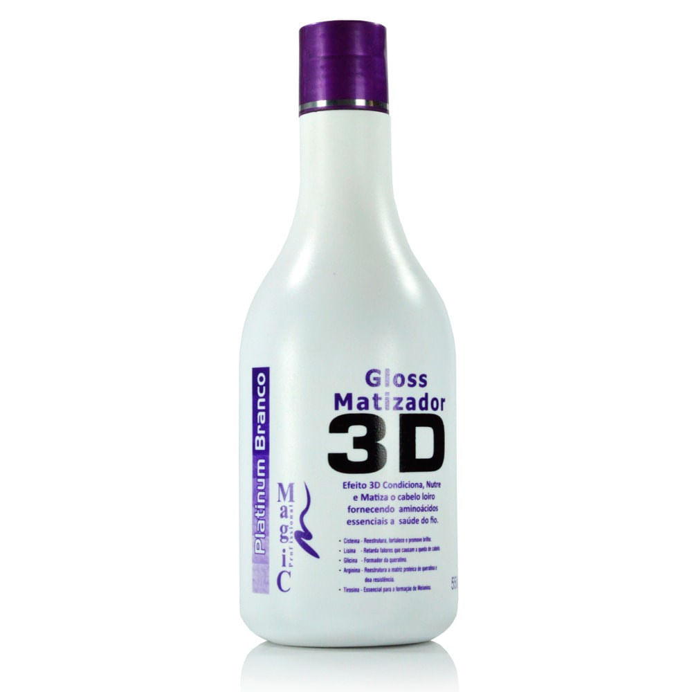 Matizador Gloss 3d Platinum Branco 550ml Magic Color Comprar