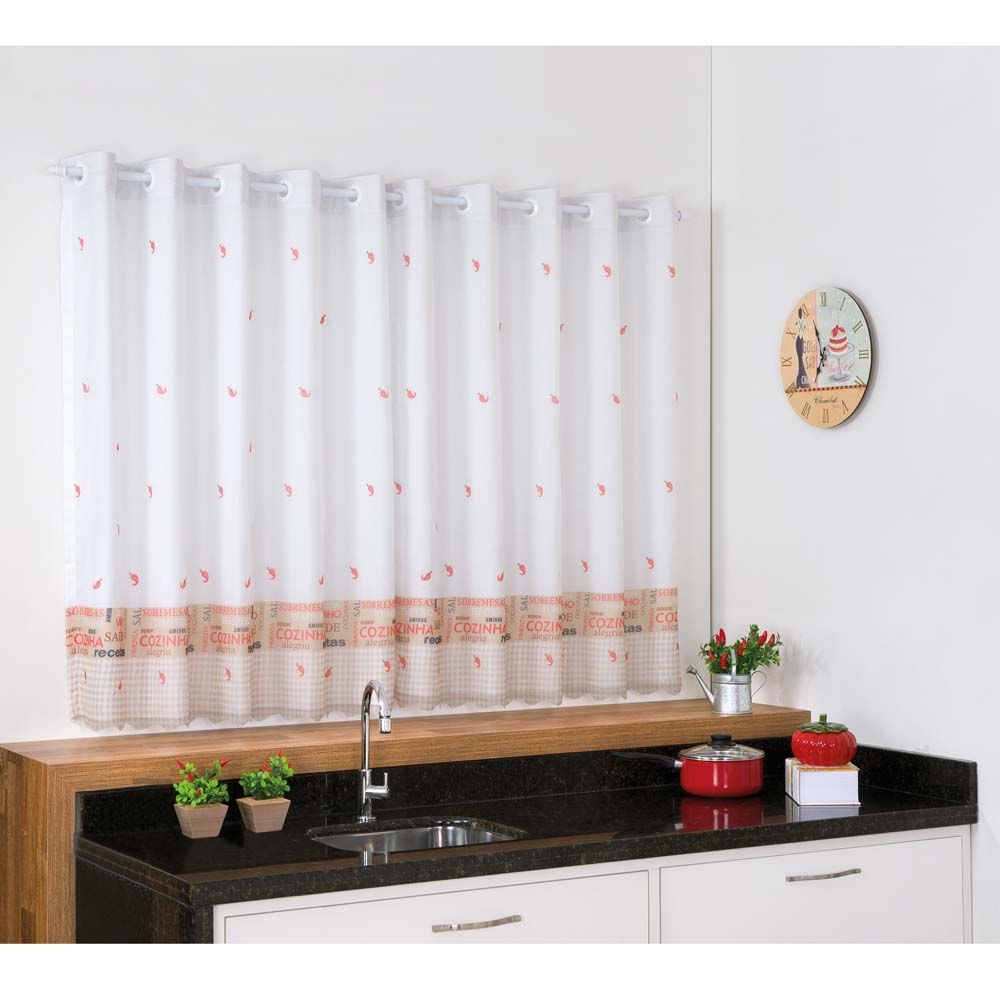 Cortina Bella Janela Cozinha Duplex 145×200 Cm Gourmet Comprar Cortina Bella Janela Cozinha Duplex 145×200 Cm Gourmet Comprar