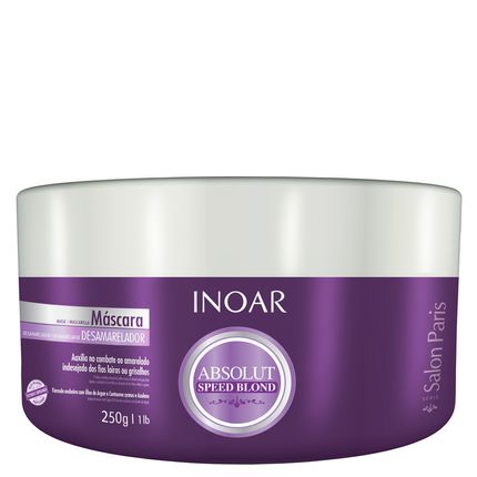 Máscara Desamarelador Absolut Speed Blond Inoar - Máscara para Cabelos Louros ou Grisalhos Menor preço em Máscara Desamarelador Absolut Speed Blond Inoar - Máscara para Cabelos Louros ou Grisalhos
