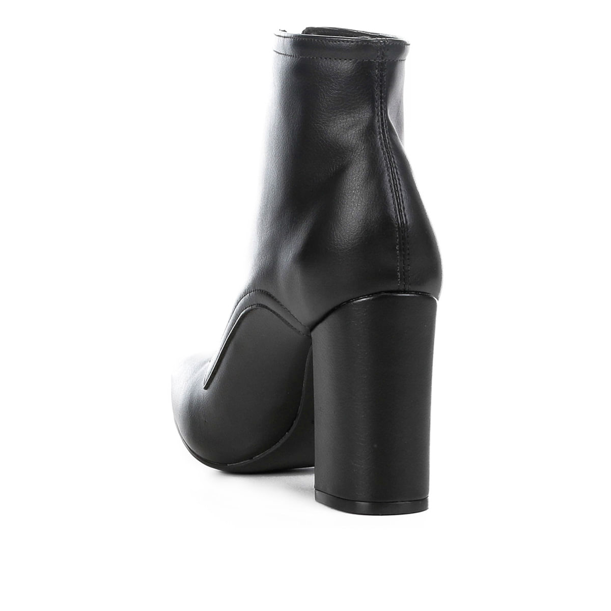 bota feminina cano curto salto alto via uno
