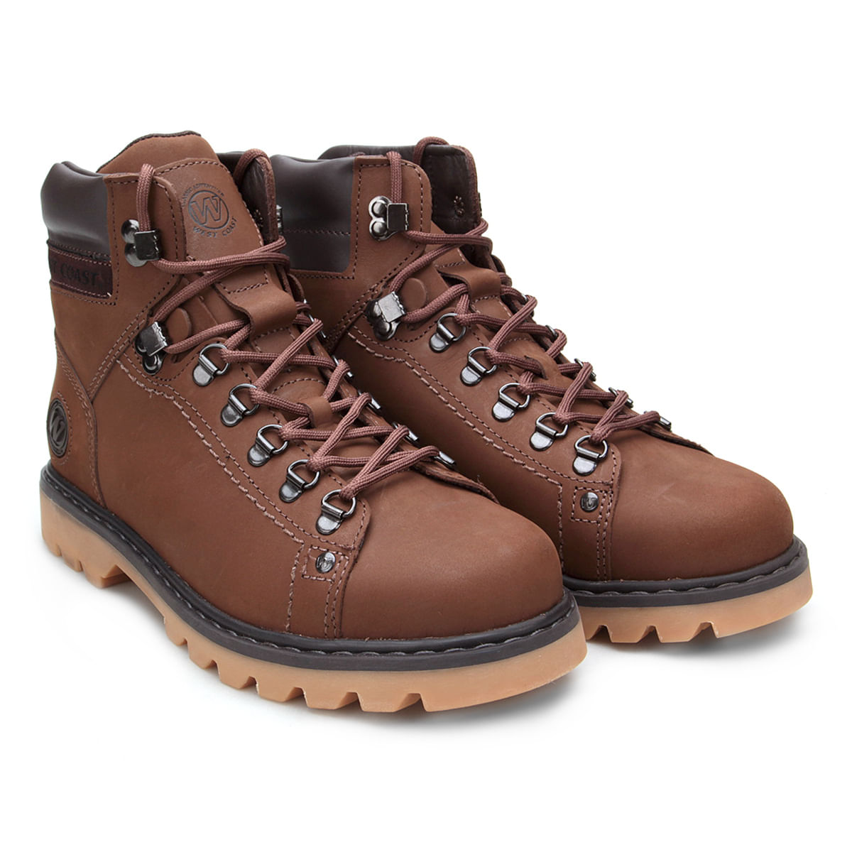 bota couro coturno west coast worker