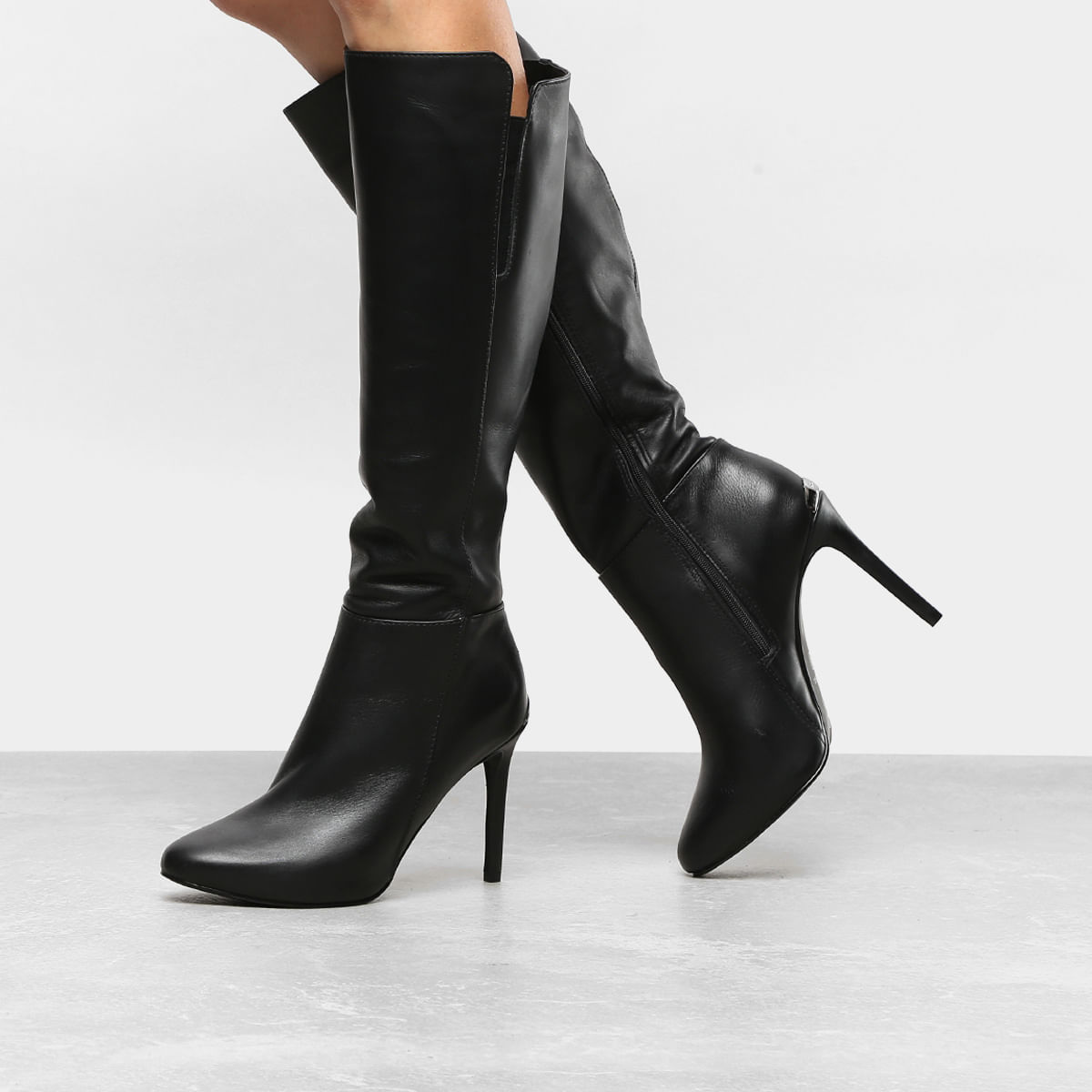 botas femininas cano longo salto alto