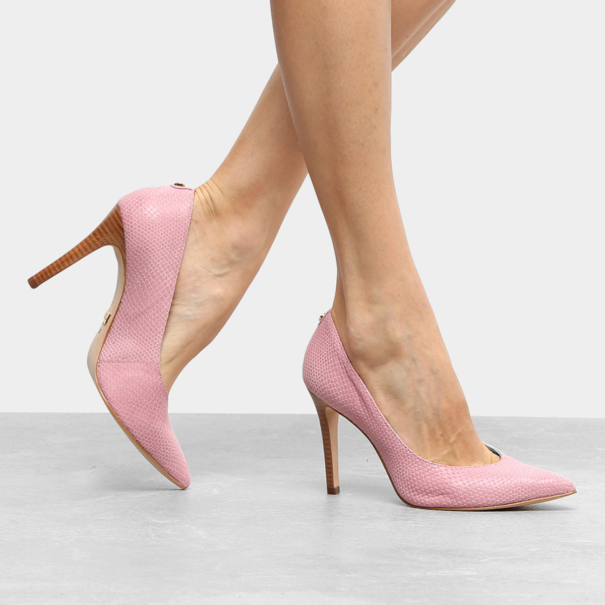 sapato scarpin rosa bebe