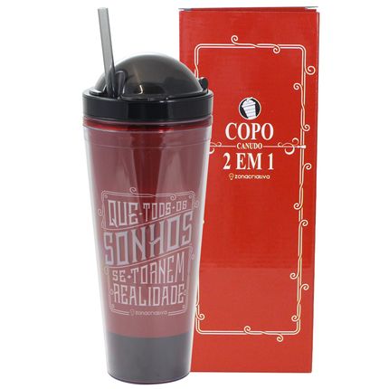 Copo canudo 2 em 1 sonhos Menor preço em Copo canudo 2 em 1 sonhos