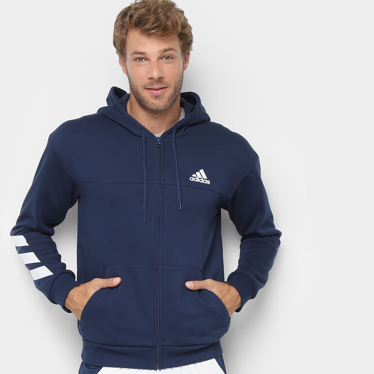 blusa adidas com ziper