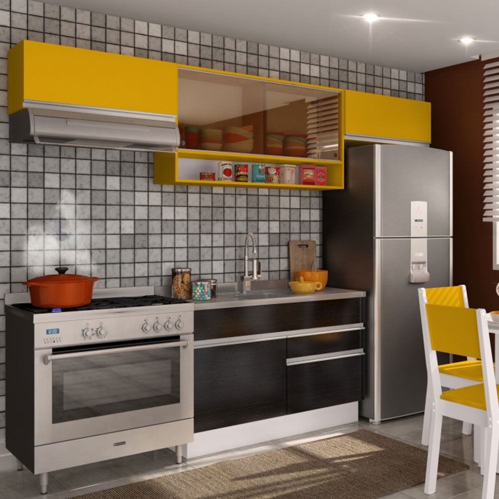 Cozinha Glamy Marina Branco Bano Amarelo Madesa Comprar No Cozinha Glamy Marina Branco Bano Amarelo Madesa Comprar No