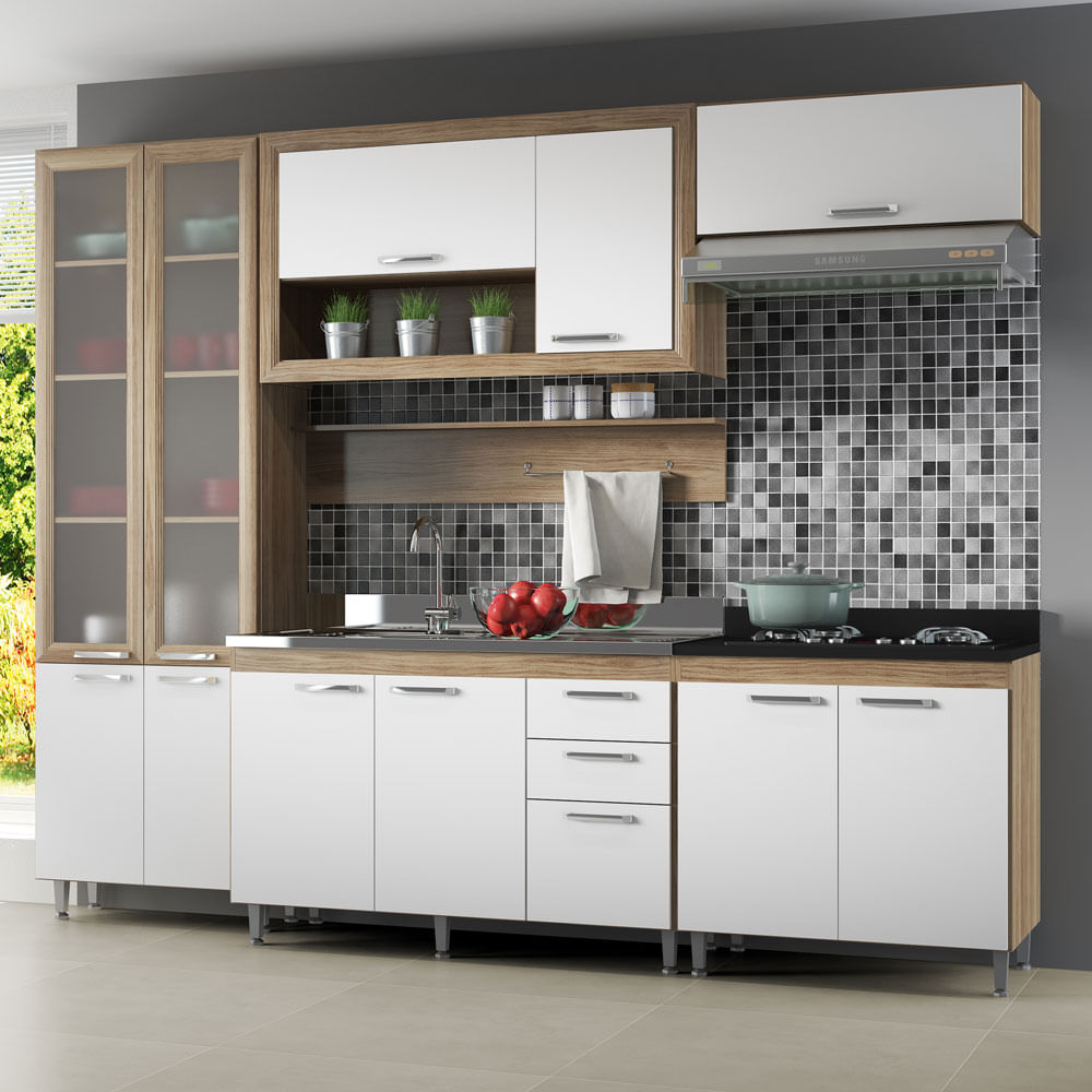 Kit Cozinha Mdp Com Pintura Uv Texturizada 11 Portas Comprar No Kit Cozinha Mdp Com Pintura Uv Texturizada 11 Portas Comprar No