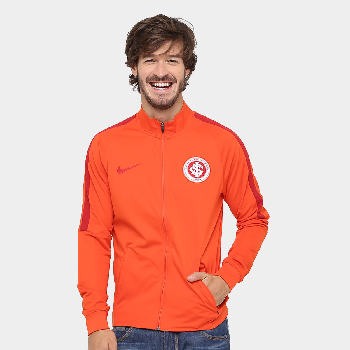 jaqueta internacional nike cinza