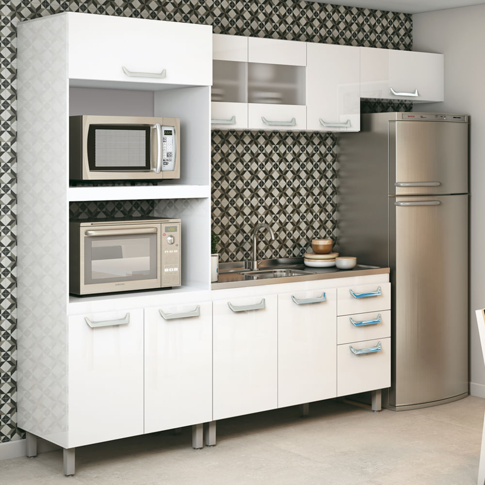 Cozinha Completa Henn Adapt 06 9 Portas E 3 Gavetas Branco Cozinha Completa Henn Adapt 06 9 Portas E 3 Gavetas Branco