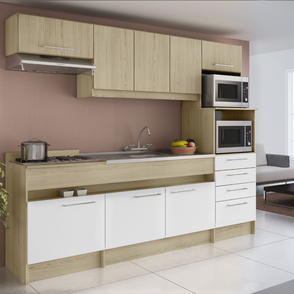 Cozinha Compacta Decibal Open 8 Portas E 4 Gavetas Comprar No Cozinha Compacta Decibal Open 8 Portas E 4 Gavetas Comprar No