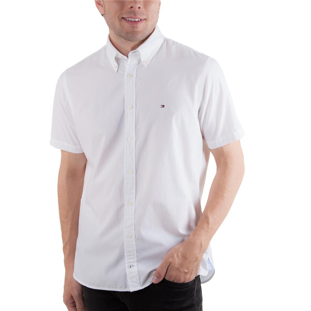 camisa social branca masculina tommy