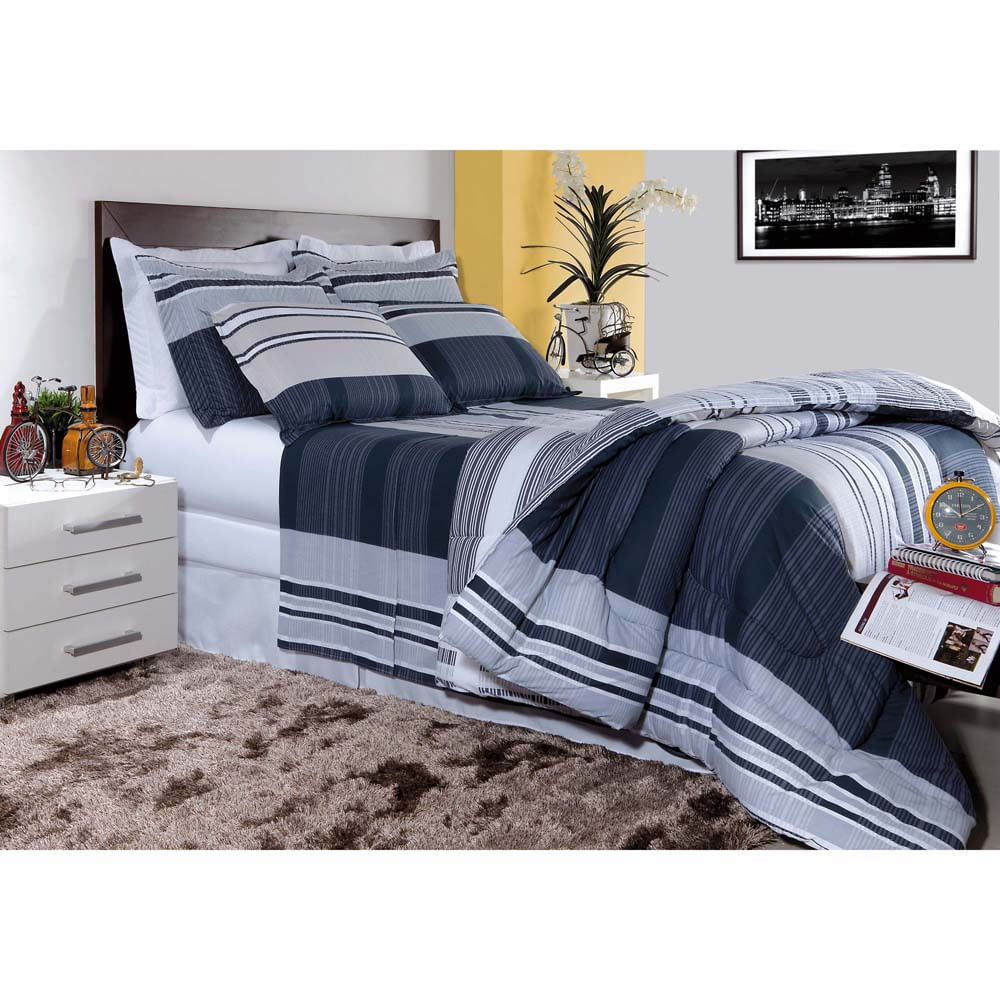 Edredom Solteiro Kacyumara Casual 150 Fios Compre No Shopfacil Com