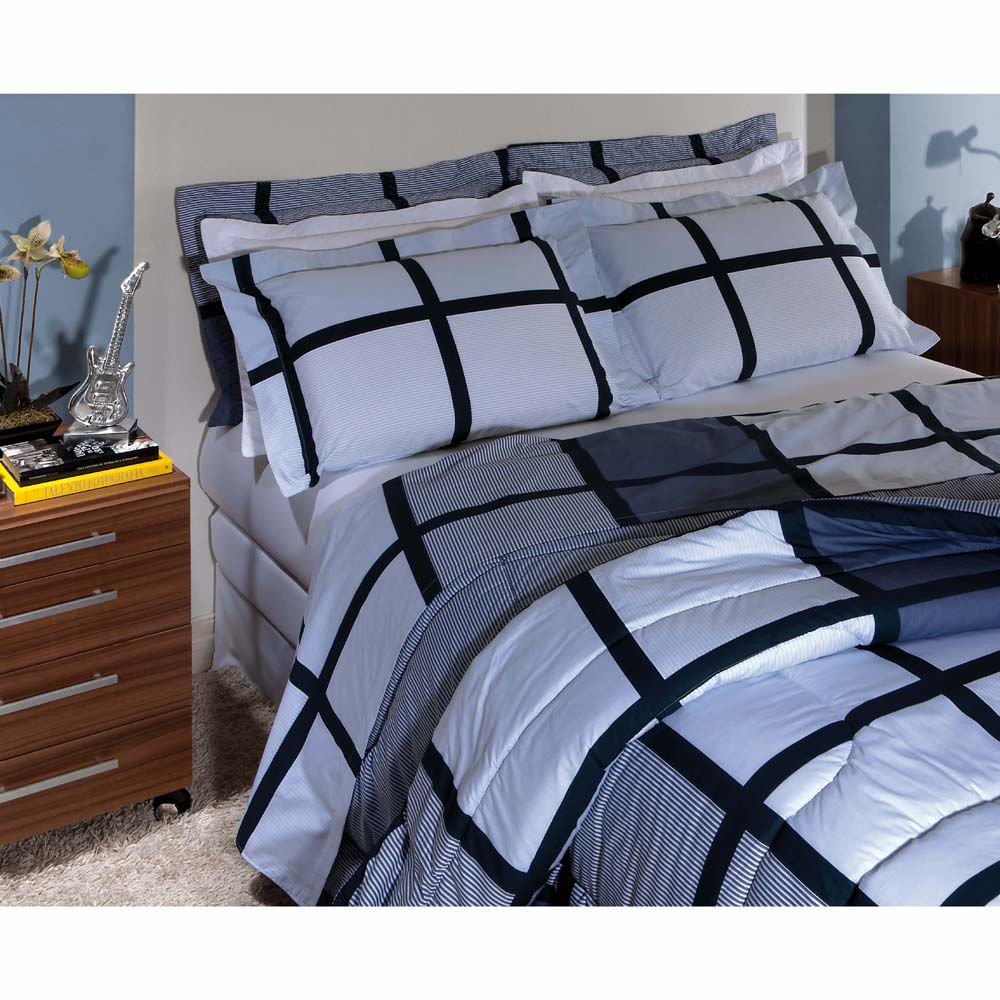 Edredom Solteiro Kacyumara Trieste 200 Fios Compre No Shopfacil Com