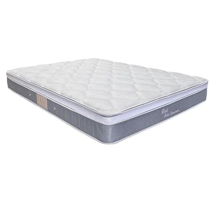 Colchão Casal Herval Vert com Pillow Top One Side e Molas Ensacadas 22x138x188 cm - Cinza/Branco Menor preço em Colchão Casal Herval Vert com Pillow Top One Side e Molas Ensacadas 22x138x188 cm - Cinza/Branco