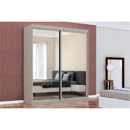 Guarda-Roupa Bartira Blumenau II com Espelho, 2 Portas e Correr e 4 Gavetas Carvalho Menor preço em Guarda-Roupa Bartira Blumenau II com Espelho, 2 Portas e Correr e 4 Gavetas Carvalho