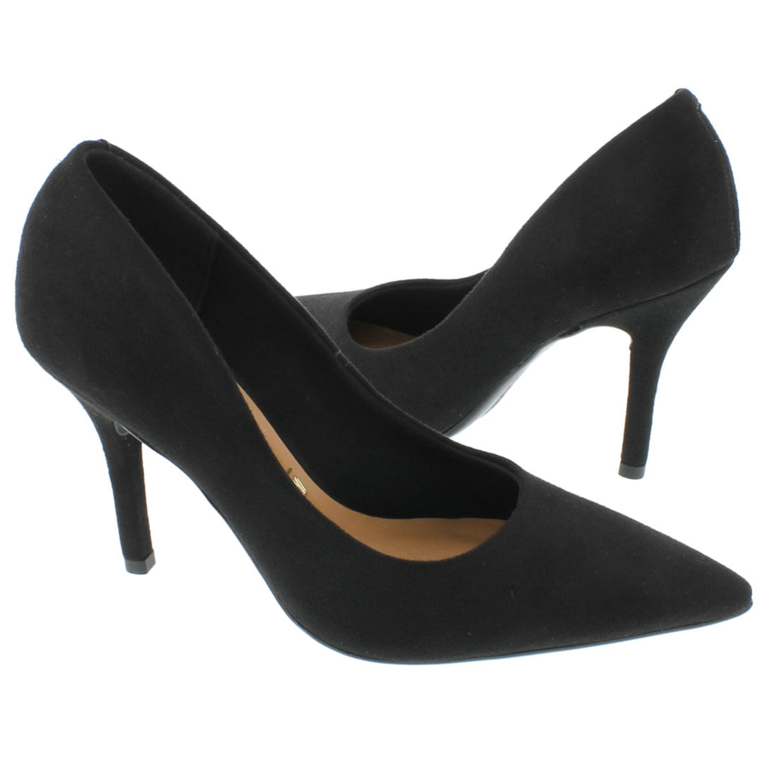 scarpin preto camurça
