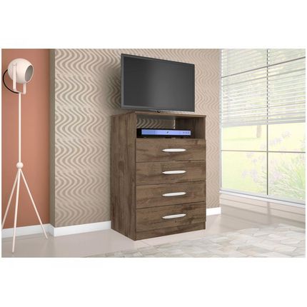 Cômoda 4 Gavetas Poliman Móveis - Lille Menor preço em Cômoda 4 Gavetas Poliman Móveis - Lille