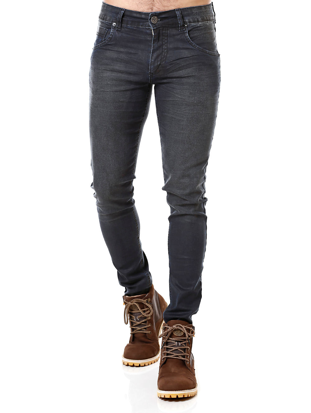 calça jeans masculina resinada